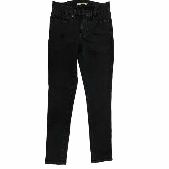 Levis 311 Shaping Skinny Jeans Womens Size 27 Black Stretch Denim Mid Rise STAIN - Picture 1 of 6